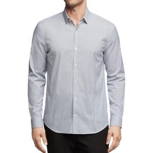 Calvin Klein slim-fit long-sleeve dress shirt light blue/grey color size 32/33